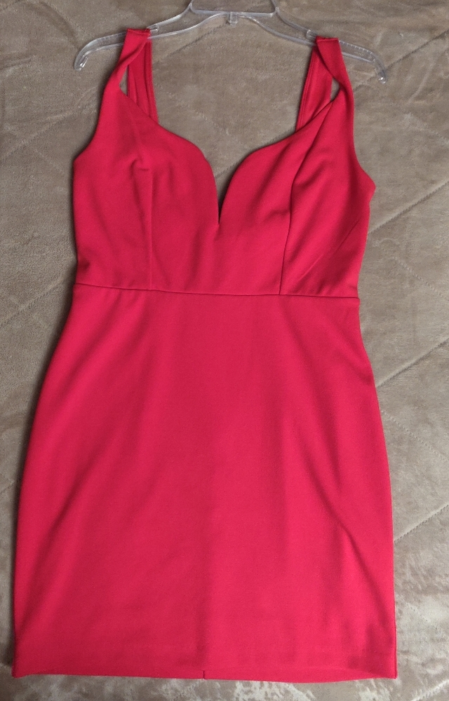 Red cocktail dress